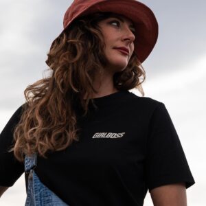 T-Shirt GIRLBOSS Black & Silver Glitter