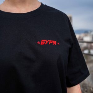 T-Shirt BURYA Black & Red Plush