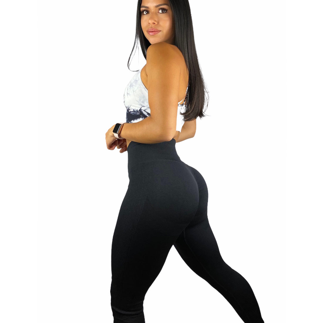 Buy VOYJOY Women Scrunch Butt Lifting Seamless Yoga Leggings High Waist  Pants Tummy Control Vital Runched Booty Compression Tight, #3 Black, Medium  at