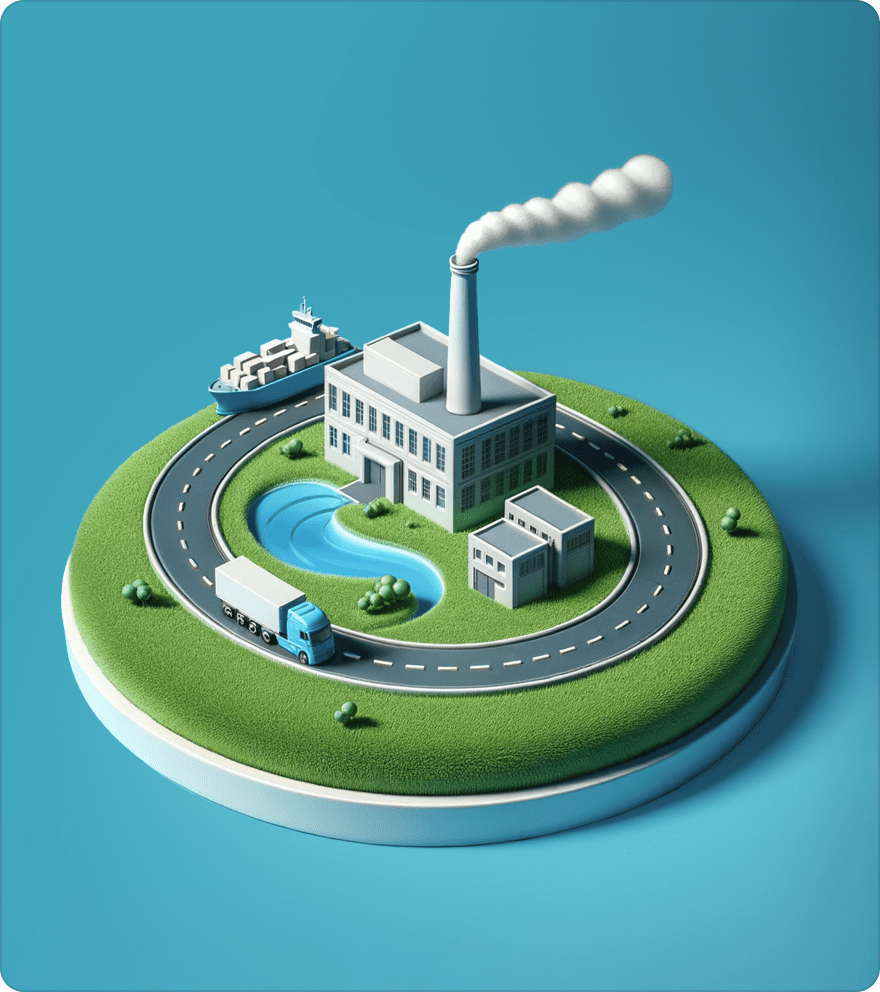 small factory circle