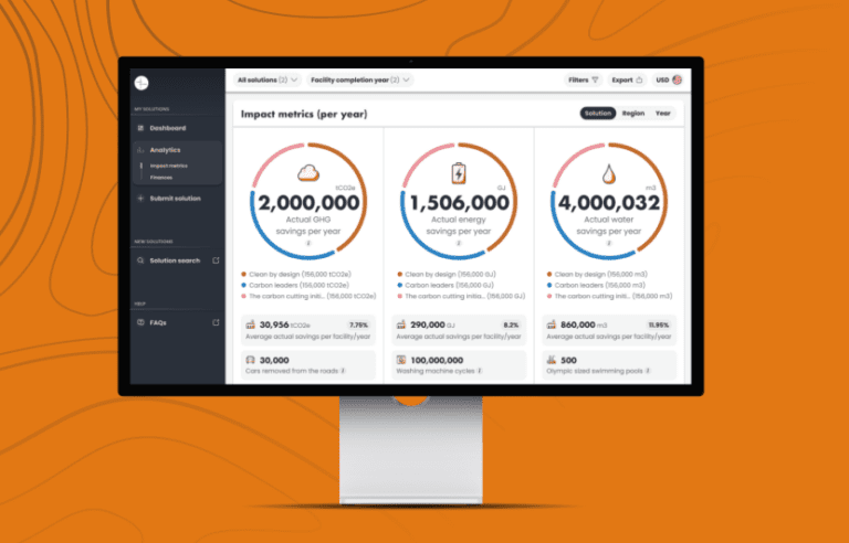 climate solutions portfolio mockup