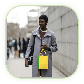 Lady with bag