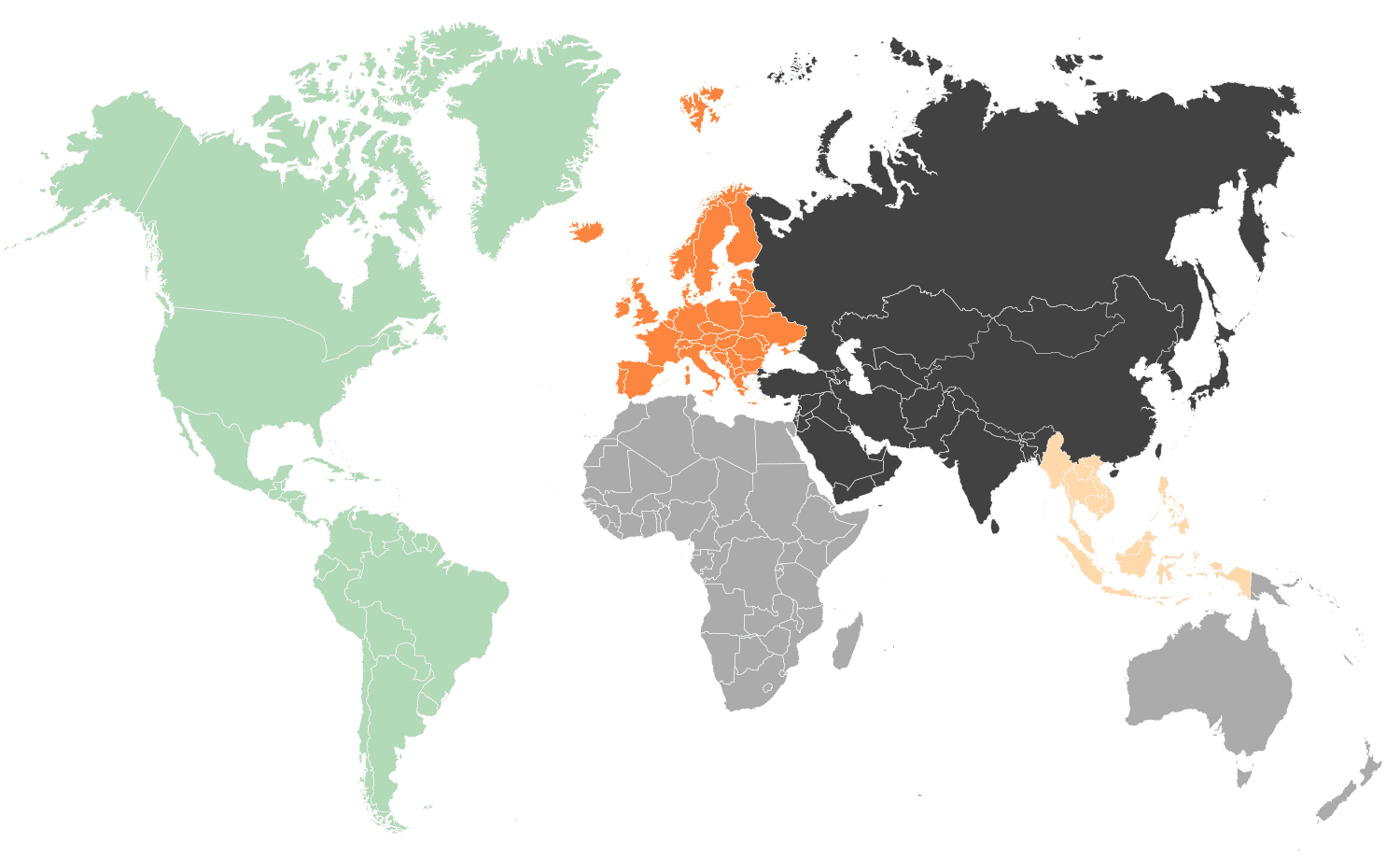 Map covering all of the areas.